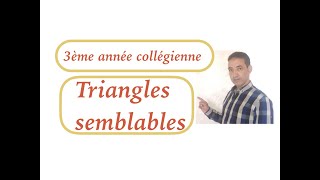 Exercice3 sur le cours des triangles semblables 3ème AC [upl. by Aisatnaf]