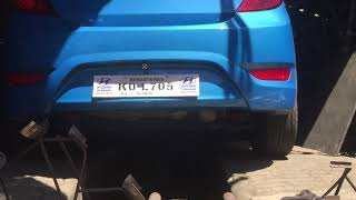 hyundai accent CRDI turbo diesel downpipe installed [upl. by Zohara]