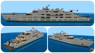 Minecraft How to Build a Yacht in Minecraft GTA 5 Galaxy Yacht Aquarius Minecraft Yacht Tutorial [upl. by Adyam604]