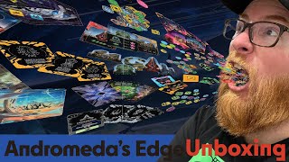 Andromedas Edge  Board Game Unboxing amp Comparison [upl. by Anirat517]