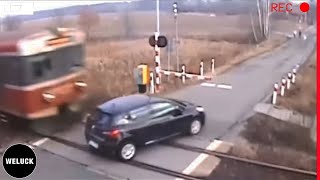 30 Tragic Moments Dangerous Train Smashed Car On Dash Cam Videos Got Instant Karma  Idiots In Cars [upl. by Basia20]