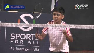 SFA Mumbai 2015  Badminton  Aadit Jain Vs Aarav Ovalekar  Boys  U11  QF [upl. by Agrippina]