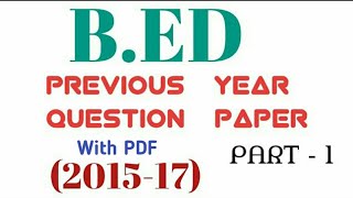 Bed First year Question Paper with pdf download links  Bed previous year magadh university [upl. by Kiley]