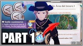 Caza de tesoros PARTE 1 ◈「 EVENTO Genshin impact 」Día 1 • Fontaine • Ubicaciones área del tesoro 1 [upl. by Imekawulo967]