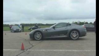 Ferrari 599 GTB F1 vs Porsche 911 Turbo TipTronic  GTBoard [upl. by Leahsim]