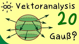 Vektoranalysis 20  Gaußscher Integralsatz Divergenzsatz [upl. by Nyleak826]