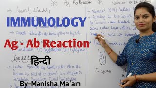 Antigen antibody reaction in hindi AgAb Reaction Types of agab reaction  Precipitation reaction [upl. by Mears]