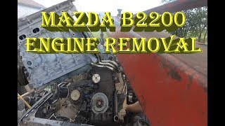 Removing Mazda B2200 Engine For The Kia FE3 Swap [upl. by Nelram]