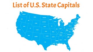 List of US State Capitals 50 States and Capitals of USA General Knowledge USA [upl. by Aidole]