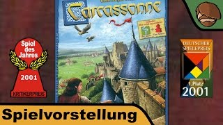 Carcassonne Spiel des Jahres 2001  Spielvorstellung und Regeln [upl. by Dennett202]