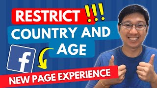 How to Set Country amp Age Restrictions for Facebook New Page Experience [upl. by Annmaria18]