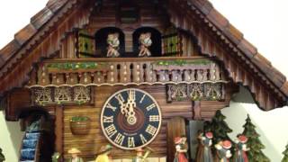 Cuckoo Clock with water wheel with real flowing water [upl. by Eeral]