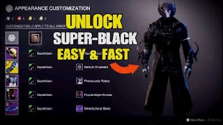 DESTINY 2SUPERBLACK SHADER UNLOCKED get it quick and easy 😤 [upl. by Atnwahs]