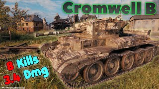 Cromwell B  8 Frags 34K Damage Master by player mod200 [upl. by Esinad423]