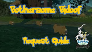 Bothersome Bidoof Request Guide  Pokemon Legends Arceus [upl. by Nwahsud]