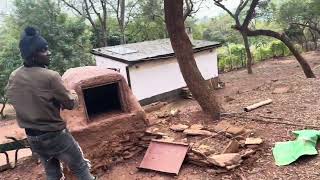 Building a clay pizza oven homesteading [upl. by Uohk126]