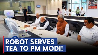 PM Modi visits fascinating Robotics Gallery at Gujarat Science City [upl. by Blount]