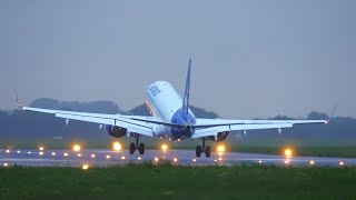 RARE ● AirNorth Embraer 190 Test flight  Landing at Norwich Airport [upl. by Schubert]