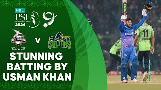 Stunning Batting By Usman Khan  Lahore Qalandars vs Multan Sultans  Match 14  HBL PSL 9  M1Z2U [upl. by Anomas]