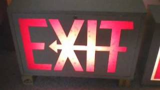 Vintage 1950s60s Prescolite Exit Sign [upl. by Teerpnam]