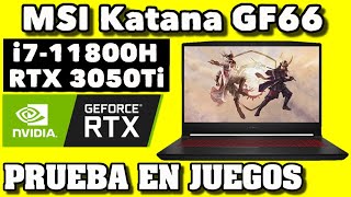 MSI KATANA GF66 RTX 3050Ti Intel Core i7 11800H   REVIEW  GAMING TEST [upl. by Roehm]