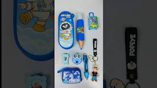 Latest Blue Colour Stationary Collection 💙 Pen Sharpener Eraser Pouch Keychain stationary [upl. by Harraf]