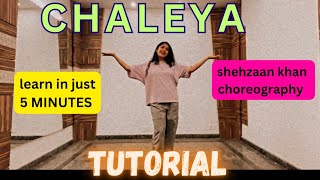 Chaleya dance tutorial  chaleya shehzaan khan choreography step by step  learn dance on chaleya [upl. by Holladay822]