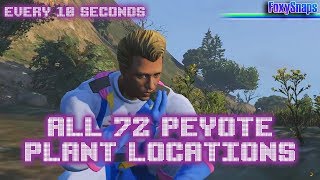 GTA 5 GUIDE ALL 76 PEYOTE LOCATIONS HIDDEN CASINODLC IN GTAONLINE unreleased [upl. by Kcirdlek]