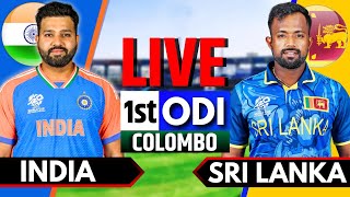 India vs Sri Lanka 1st ODI  Live Cricket Match Today  IND vs SL Live Match Today  India Batting [upl. by Frazer]