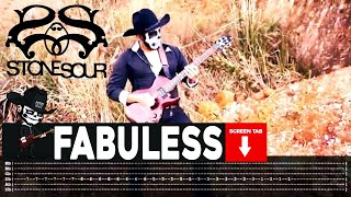 【STONE SOUR】 Fabuless  cover by Masuka  LESSON  GUITAR TAB [upl. by Anil215]