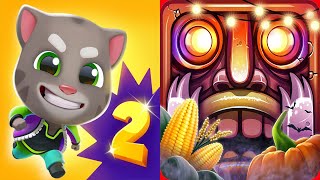 TALKING TOM GOLD RUN 2 VS TEMPLE RUN 2 [upl. by Ateerys]