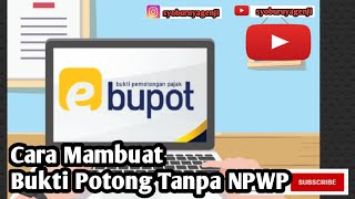 Cara membuat bukti potong pph 23 tanpa npwp [upl. by Alleroif835]