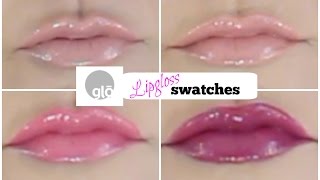 GLO MINERALS LIPGLOSS SWATCHES  FIRST IMPRESSIONS  REVIEW [upl. by Urquhart665]