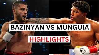 Jaime Munguia vs Erik Bazinyan Highlights amp Knockouts [upl. by Seigler]