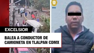 Balea a conductor de camioneta en Tlalpan CDMX [upl. by Atneciv]