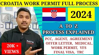 Croatia 🇭🇷 Work Permit Full process Explained  Step By Step process  Travelingeuro [upl. by Richela974]