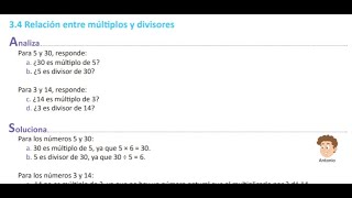 34 Relación entre múltiplos y divisores [upl. by Ayor]
