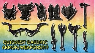 Skyrim How To Get Daedric Armor QUICKESTEASIEST [upl. by Aisinut]