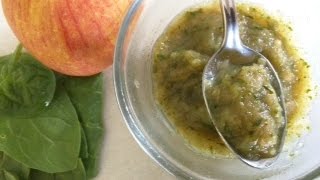 PAPILLA DE MANZANA Y ESPINACA Recetas Nutritivas para Bebés y NiñosHECHOxMAMÁ [upl. by Ramilahs466]