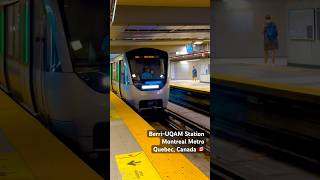 BerriUQAM Station Montreal Metro Quebec Canada 🇨🇦 [upl. by Nathanoj61]