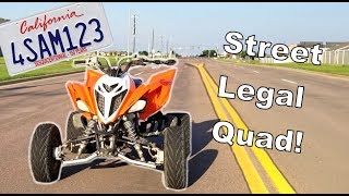 Street Legal Quad  Raptor 700 [upl. by Yeoz]