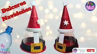 🔴Cómo Hacer DULCEROS SANTA CLAUS Con Botellas Plásticas FÁCIL Con ArtemaniacosconLiliySam [upl. by Aivitnahs]