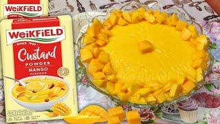 Mango custard Recipe  Weikfield Custard Powder Recipe  Weikfield Mango custard  weikfield custard [upl. by Akiret657]