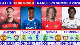 🚨LATEST CONFIRMED TRANSFERS NEWS AND RUMORS TRANSFERS 2024💰ANTONY✔️ VINICIUS JR✔️QUENDA✔️FRIMPONG✔️ [upl. by Lehsar389]