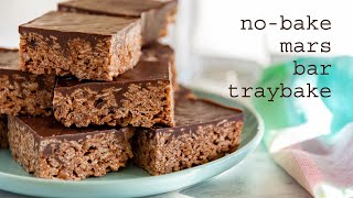 NoBake Mars Bar Traybake  traybakes amp more [upl. by Nahtanod814]