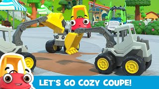 Car Wash  More  Lets Go Cozy Coupe  Kids Videos  Cartoons for Kids [upl. by Delcine]