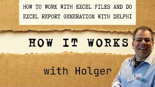 How to work with Excel files and do Excel report generation with Delphi [upl. by Hakilam260]