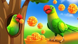 Chitti Chilakamma చిట్టి చిలకమ్మా  Parrots 3D Animation Children Telugu Rhymes  Telugu Parrot Song [upl. by Syhr]