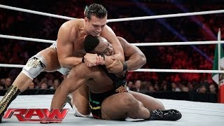 Big E Langston vs Alberto Del Rio Raw Nov 11 2013 [upl. by Ynnal]