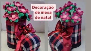 LINDA DECORAÇÃO DE MESATEMA NATALINO 🎄🎁 [upl. by Akemahs]